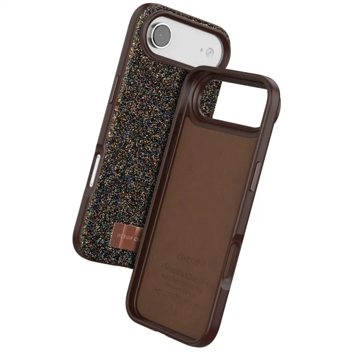 BUĞZ Onegif  İphone 17 Air Bright Simli Kapak - Gold