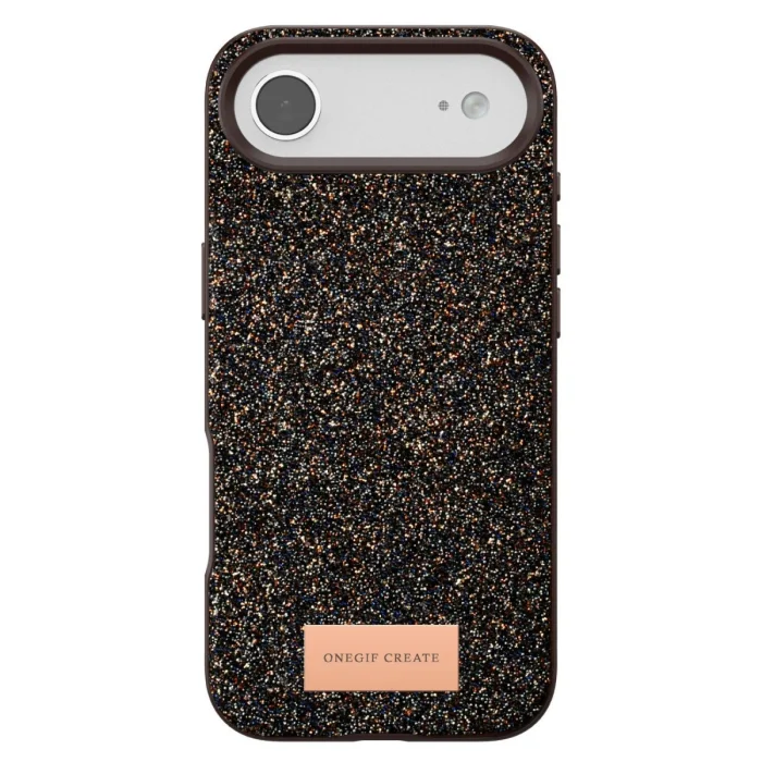 BUĞZ Onegif  İphone 17 Air Bright Simli Kapak - Gold