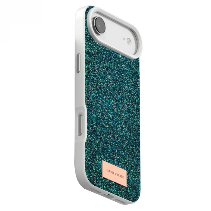 BUĞZ Onegif  İphone 17 Air Bright Simli Kapak - Koyu Yeşil