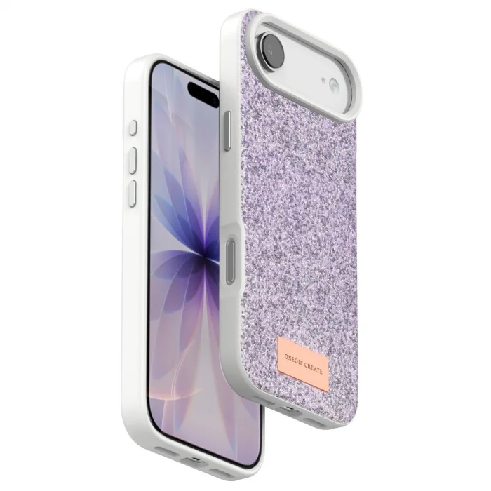 BUĞZ Onegif  İphone 17 Air Bright Simli Kapak - Lila