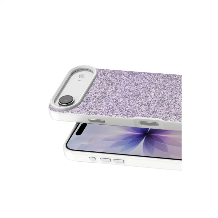 BUĞZ Onegif  İphone 17 Air Bright Simli Kapak - Lila