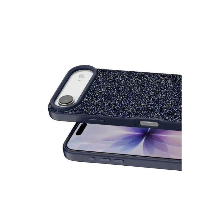 BUĞZ Onegif  İphone 17 Air Bright Simli Kapak - Mavi
