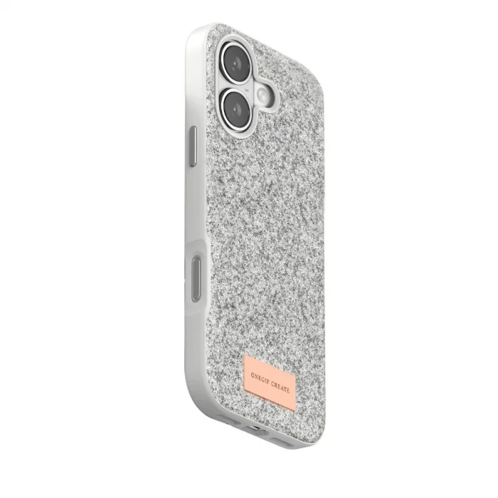 BUĞZ Onegif  İphone 17 Bright Simli Kapak - Beyaz
