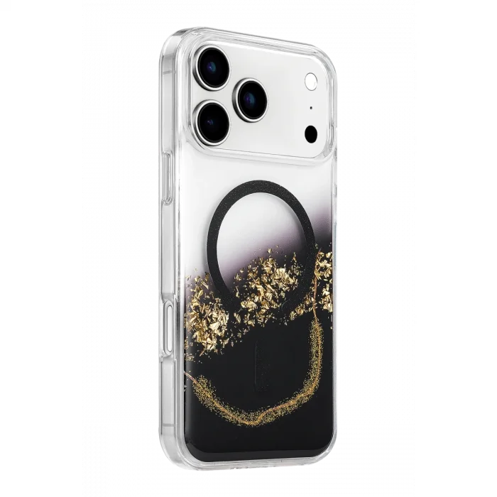 BUĞZ Onegif  İphone 17 Pro Max Lotus Simli Magsafe Kapak - Siyah
