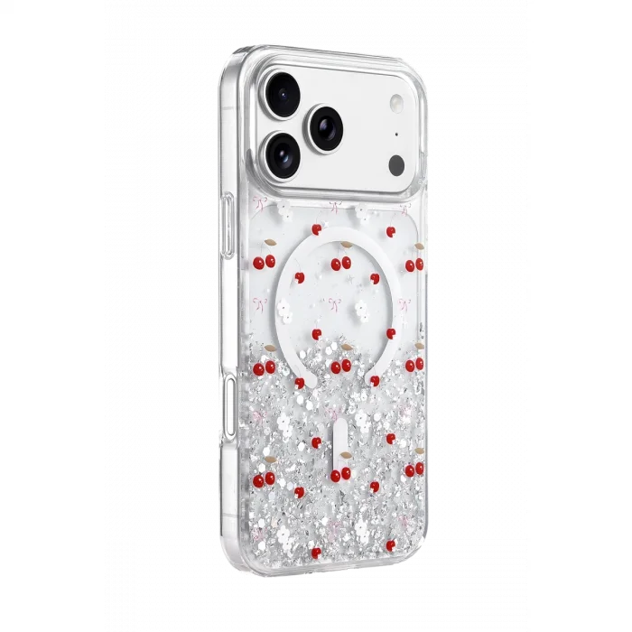 BUĞZ Onegif  İphone 17 Pro Max Misk Simli Magsafe Kapak - Desen 5