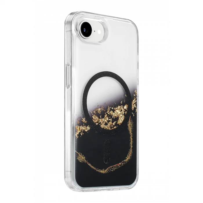 BUĞZ Onegif  İphone 17e Lotus Simli Magsafe Kapak - Siyah