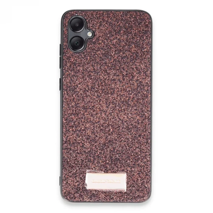 BUĞZ Onegif Samsung Galaxy A05 Bright Simli Kapak - Derin Mor