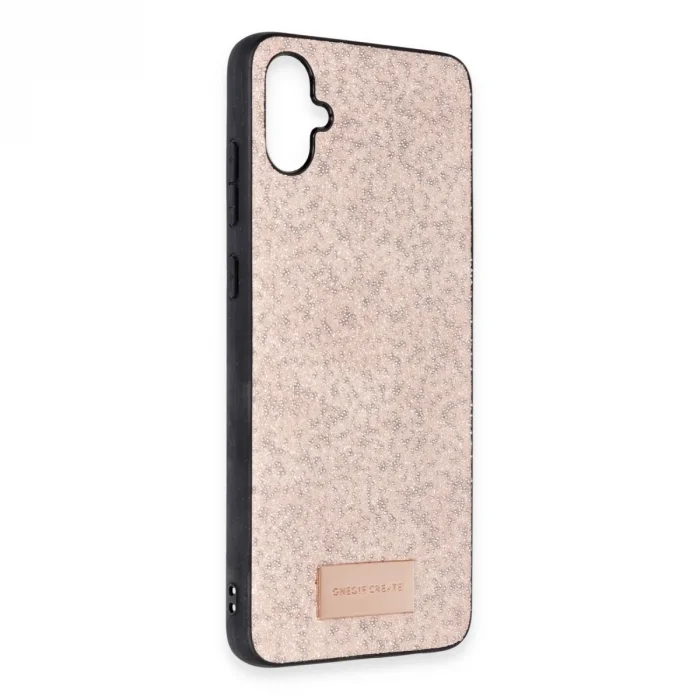 BUĞZ Onegif Samsung Galaxy A05 Bright Simli Kapak - Pembe