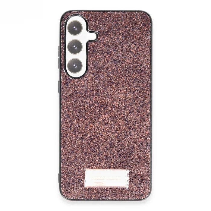 BUĞZ Onegif Samsung Galaxy A05s Bright Simli Kapak - Derin Mor