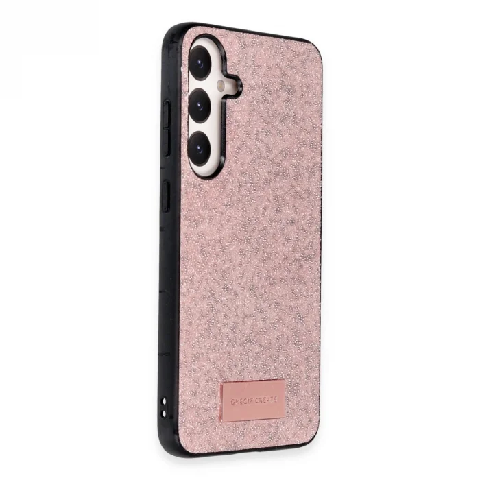 BUĞZ Onegif Samsung Galaxy A05s Bright Simli Kapak - Pembe