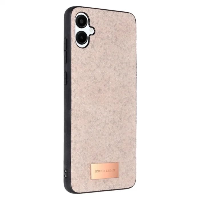 BUĞZ Onegif Samsung Galaxy A06 Bright Simli Kapak - Pembe
