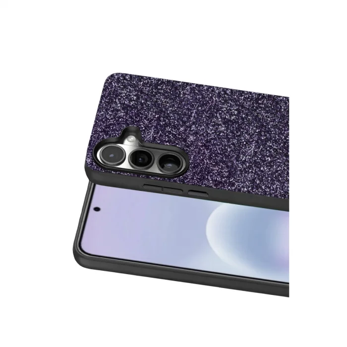 BUĞZ Onegif Samsung Galaxy A37 5g Bright Simli Kapak - Derin Mor