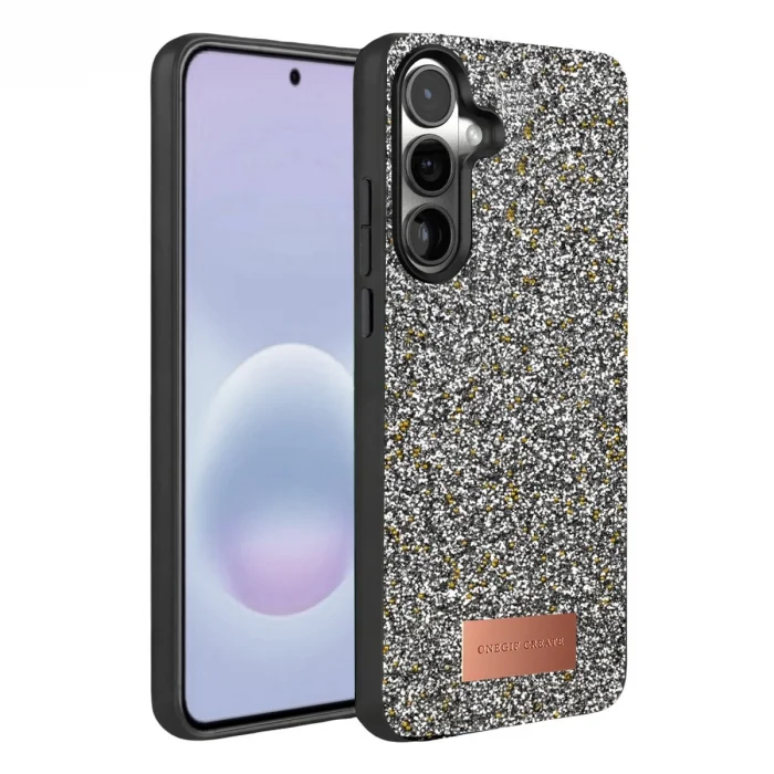 BUĞZ Onegif Samsung Galaxy A37 5g Bright Simli Kapak - Gold