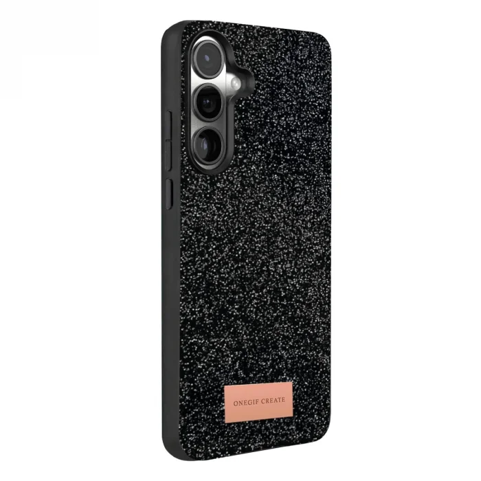 BUĞZ Onegif Samsung Galaxy A37 5g Bright Simli Kapak - Siyah