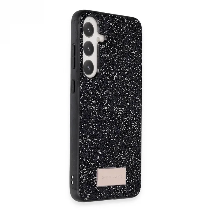 BUĞZ Onegif Samsung Galaxy A55 5g Bright Simli Kapak - Siyah