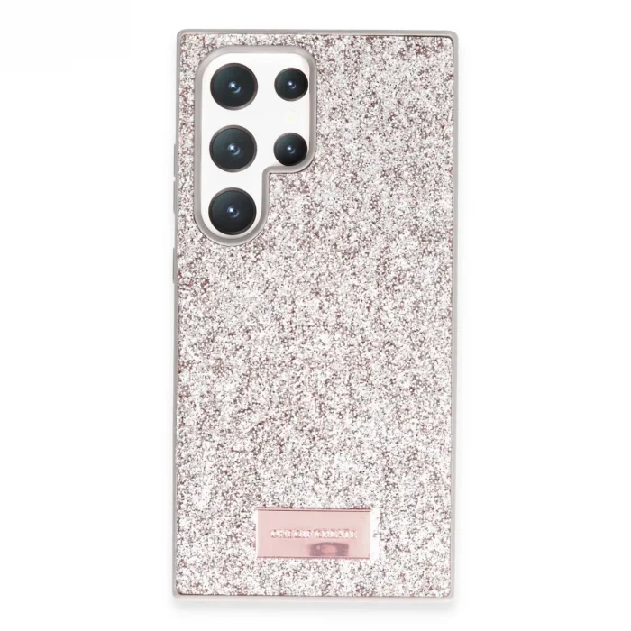 BUĞZ Onegif Samsung Galaxy S23 Ultra Bright Simli Kapak - Gold