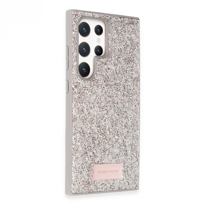 BUĞZ Onegif Samsung Galaxy S23 Ultra Bright Simli Kapak - Gold