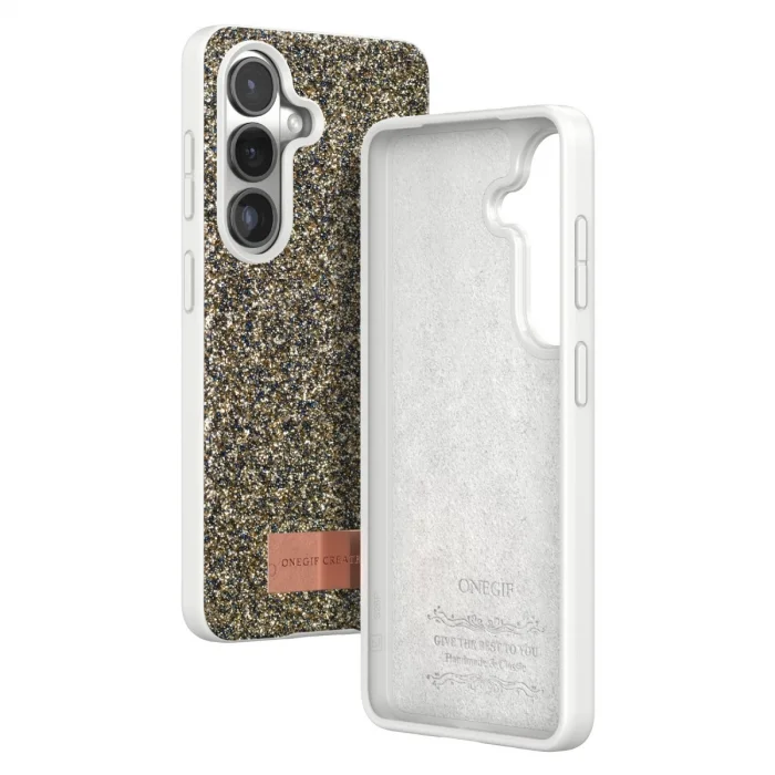 BUĞZ Onegif Samsung Galaxy S26 Bright Simli Kapak - Gold