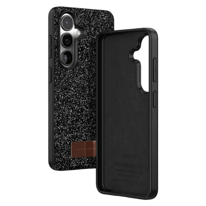 BUĞZ Onegif Samsung Galaxy S26 Bright Simli Kapak - Siyah