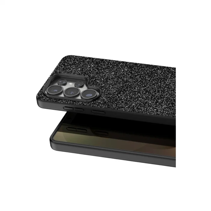 BUĞZ Onegif Samsung Galaxy S26 Ultra Bright Simli Kapak - Siyah