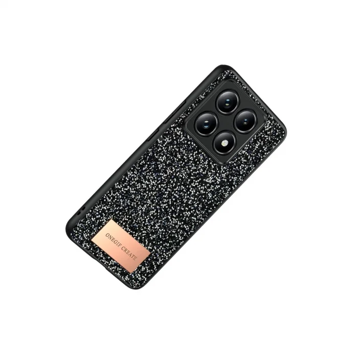 BUĞZ Onegif Xiaomi Mi 14t Pro Bright Simli Kapak - Siyah