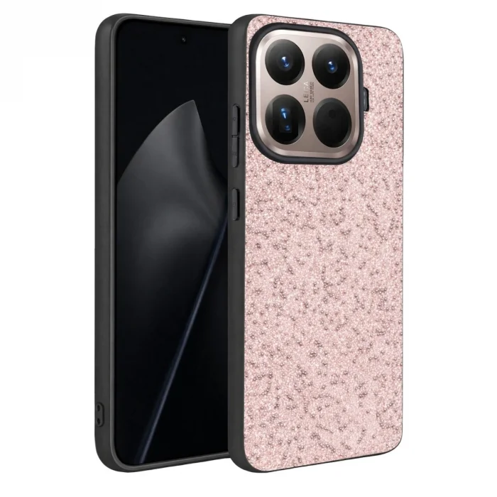 BUĞZ Onegif Xiaomi Mi 15t Pro Bright Simli Kapak - Pembe