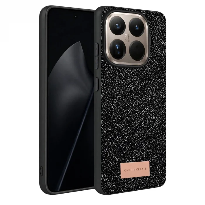 BUĞZ Onegif Xiaomi Mi 15t Pro Bright Simli Kapak - Siyah