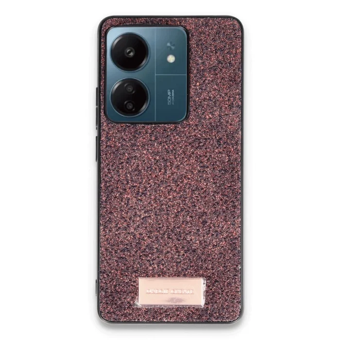 BUĞZ Onegif Xiaomi Redmi 13c Bright Simli Kapak - Derin Mor