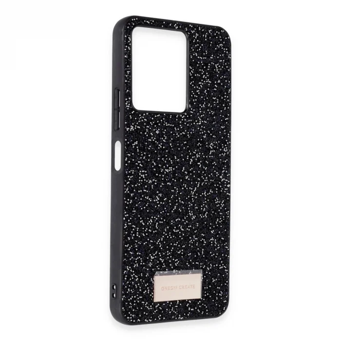 BUĞZ Onegif Xiaomi Redmi 13c Bright Simli Kapak - Derin Mor