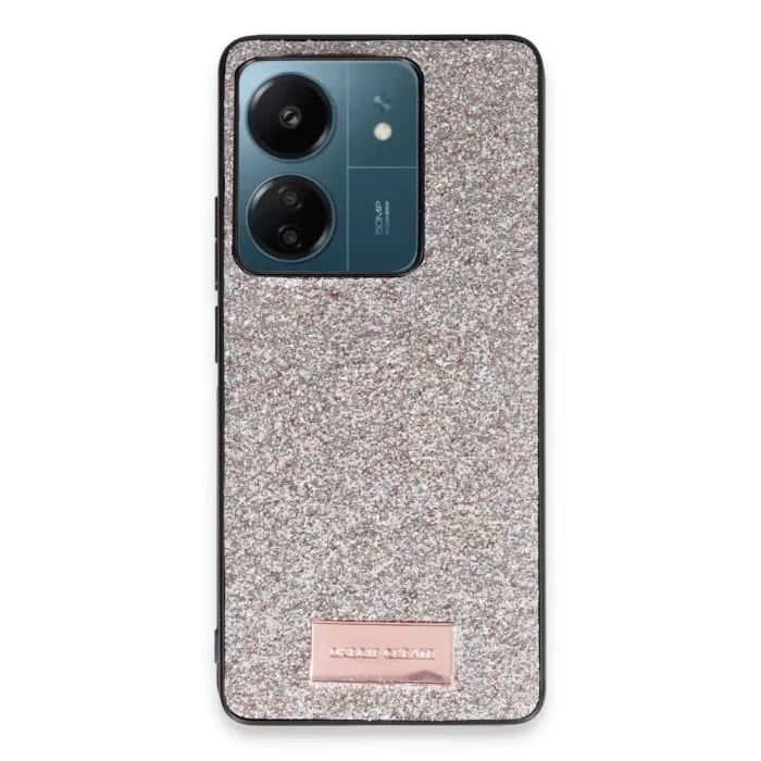 BUĞZ Onegif Xiaomi Redmi 13c Bright Simli Kapak - Gold