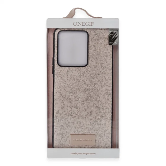 BUĞZ Onegif Xiaomi Redmi 13c Bright Simli Kapak - Gold