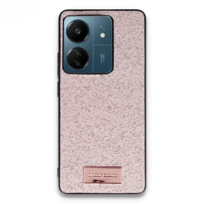 BUĞZ Onegif Xiaomi Redmi 13c Bright Simli Kapak - Pembe