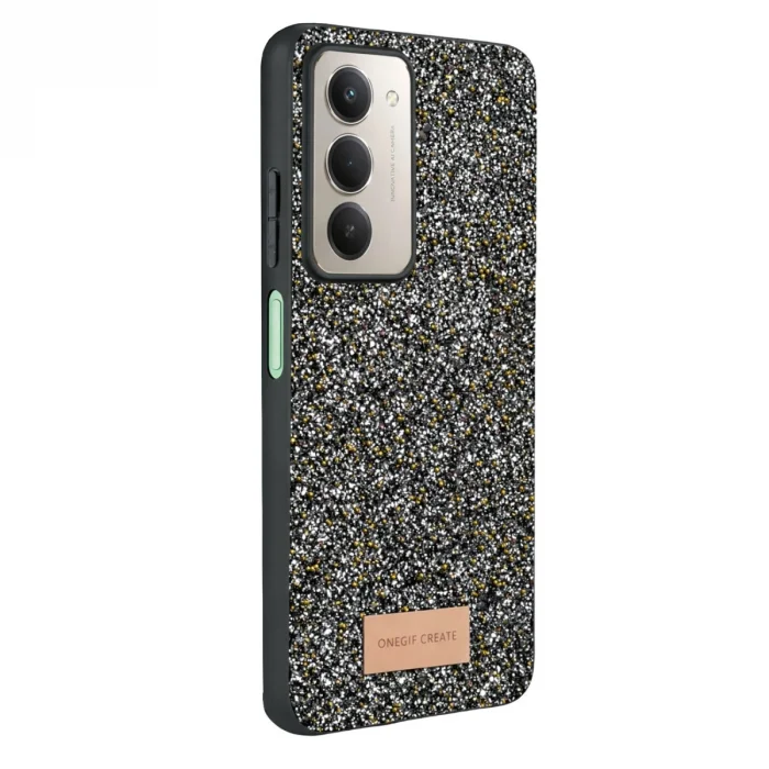 BUĞZ Onegif Xiaomi Redmi 15 4g Bright Simli Kapak - Gold