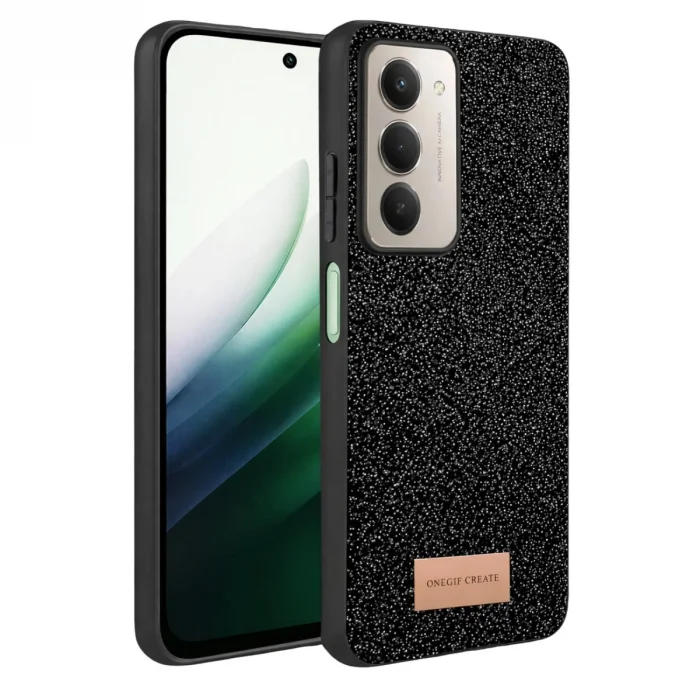 BUĞZ Onegif Xiaomi Redmi 15 4g Bright Simli Kapak - Siyah