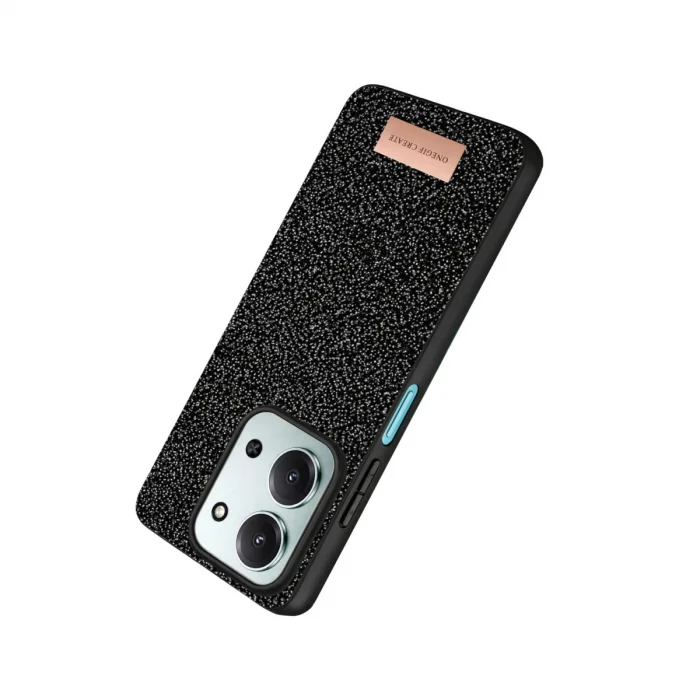 BUĞZ Onegif Xiaomi Redmi 15c 4g Bright Simli Kapak - Siyah