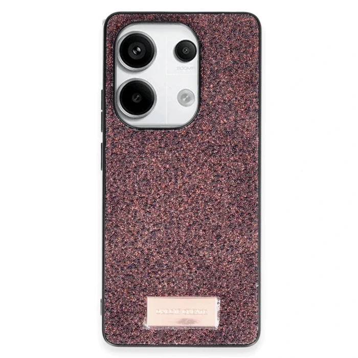 BUĞZ Onegif Xiaomi Redmi Note 13 Pro 4g Bright Simli Kapak - Derin Mor