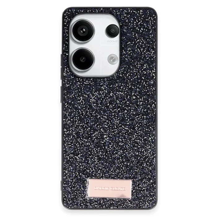 BUĞZ Onegif Xiaomi Redmi Note 13 Pro 4g Bright Simli Kapak - Siyah