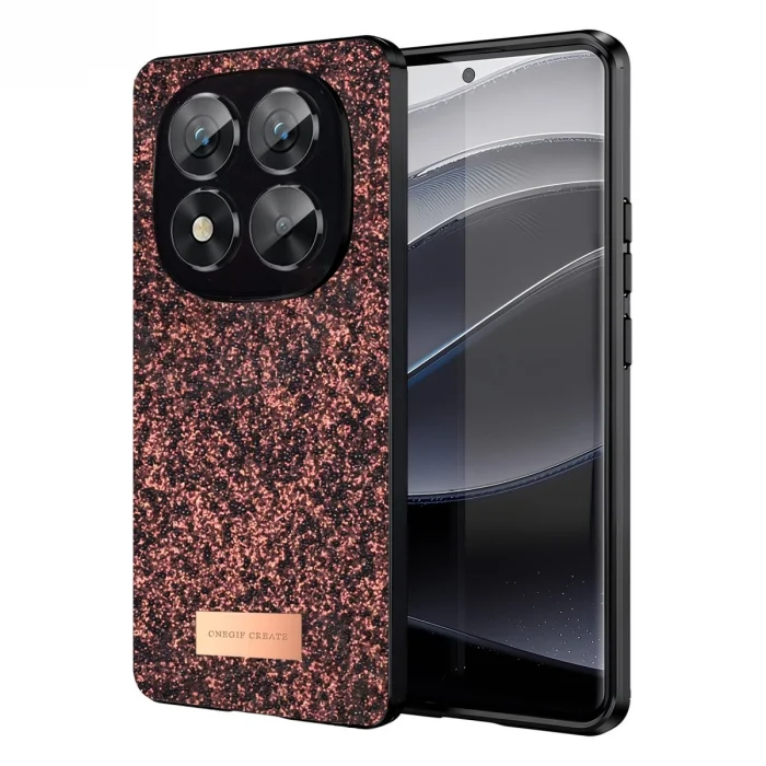 BUĞZ Onegif Xiaomi Redmi Note 14 Pro 5g Bright Simli Kapak - Derin Mor