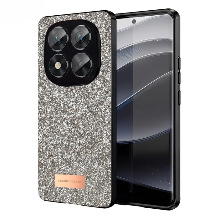 BUĞZ Onegif Xiaomi Redmi Note 14 Pro 5g Bright Simli Kapak - Gold