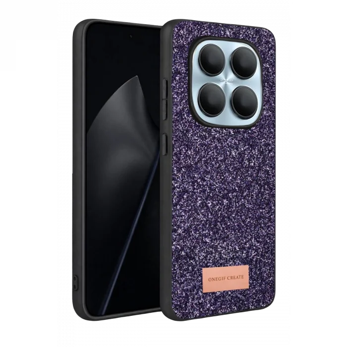 BUĞZ Onegif Xiaomi Redmi Note 15 4g Bright Simli Kapak - Derin Mor
