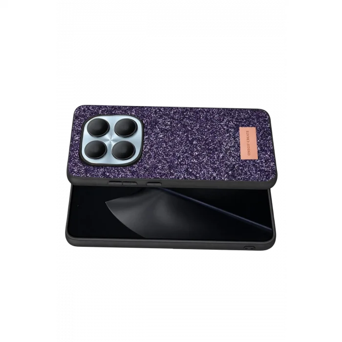 BUĞZ Onegif Xiaomi Redmi Note 15 4g Bright Simli Kapak - Derin Mor