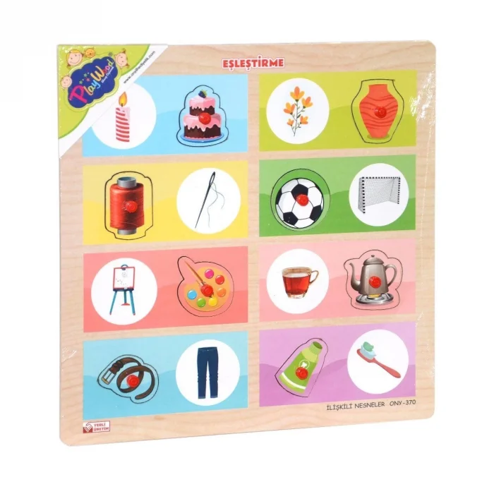  ONY-369-370 Ahşap Tutmalı Eşleştirme İlişkili Nesneler -Onyıl