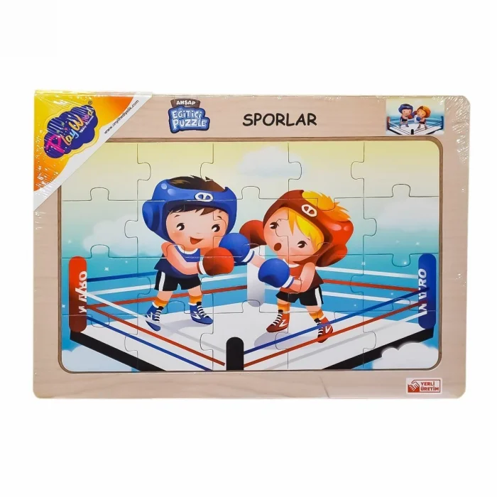 ONY-85-86-87-88 Ahşap Eğitici Puzzle Sporlar -Onyıl