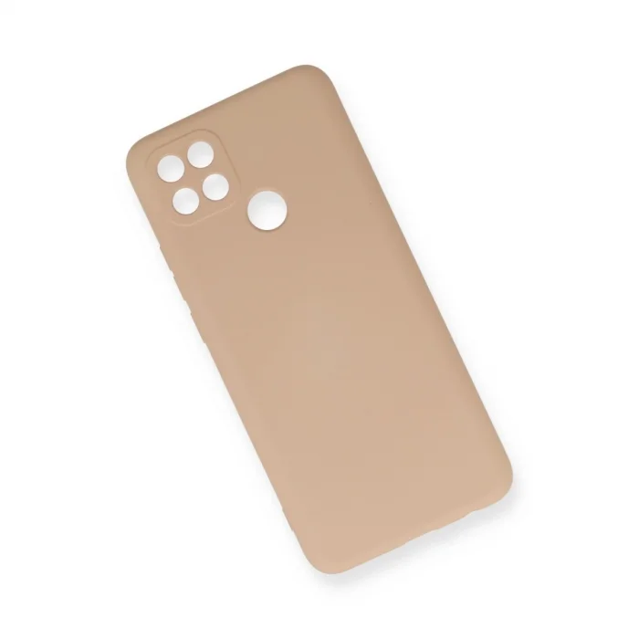 BUĞZ Oppo A15 Kılıf Nano İçi Kadife Silikon - Pudra
