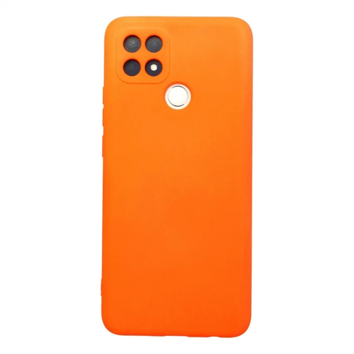 BUĞZ Oppo A15 Kılıf Nano İçi Kadife Silikon - Turuncu