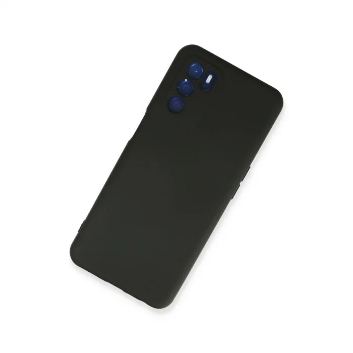 BUĞZ Oppo A16 Kılıf Nano İçi Kadife Silikon - Siyah