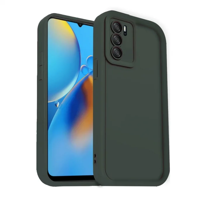 BUĞZ Oppo A16 Kılıf Viera Silikon - Koyu Yeşil