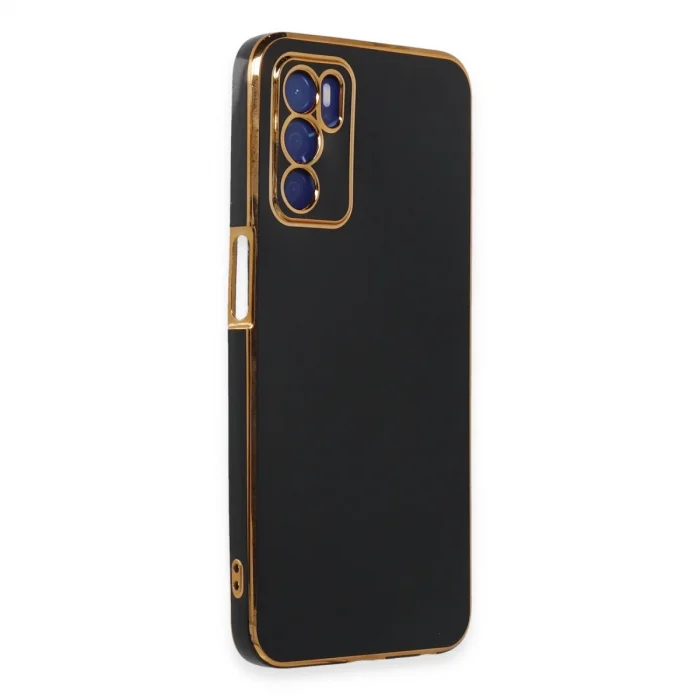 BUĞZ Oppo A16 Kılıf Volet Silikon - Siyah