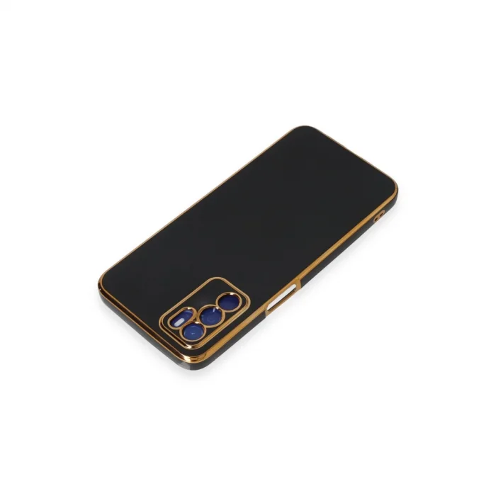 BUĞZ Oppo A16 Kılıf Volet Silikon - Siyah