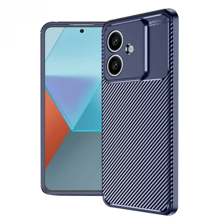 BUĞZ Oppo A3 Kılıf Auto Focus Karbon Kapak - Lacivert